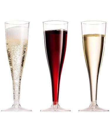 Munfix 100 Pack Plastic Champagne Flutes 5 Oz Clear Plastic Toasting Glasses Disposable Wedding Thanksgiving Party Cocktail Cups - Buy Online on GoSupps.com