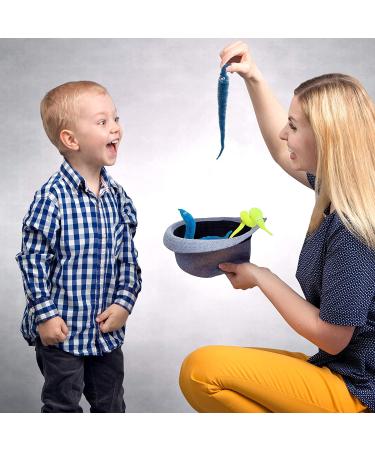 Happy Will 64 Pcs Worm on String Fuzzy Wiggly Funny Toys for Kids Cat - Carnival Party Favors, Random Colors - Buy Online on GoSupps.com