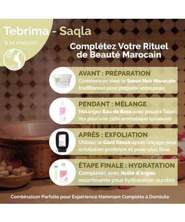 Fatima's Garden Exfoliant Hammam Marocain - Poudre Tabrima/Seqla Authentique pour Peau Douce et clatante - 500g Traditionnelle 500 g (Lot de 1) - Buy Online on GoSupps.com