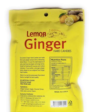 Songwha Lemon Ginger Hard Candies 3.5oz (Pack of 3) - Natural Immunity Boosters - Buy Online on GoSupps.com