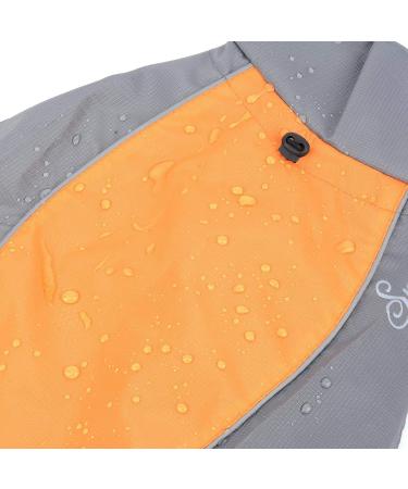 Ranphy Waterproof Dog Rain Coat - Reflective & Breathable Jacket for Medium & Large Dogs (8XL) - Ultra-Light Protection for Dachshunds & Labradors - Orange & Gray - Buy Online on GoSupps.com