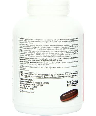 Natural Factors SlimStyles PG X Ultra Matrix Plus 820 mg - 120 Softgels for Weight Management - Buy Online on GoSupps.com