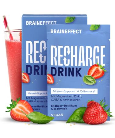 Braineffect archae - Premium hydration mixture - electrolyte without sugar (with stevia) + EAA & BCAA powder - isotonic beverage powder with amino acids strawberry basil 24 g (15 pack)