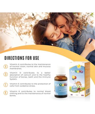 FytADEK Complete Multivitamin for Children | Development Support Immunity & Bone Health | Vitamins A D3 E K | Vegan Gluten Free & Additive Formula 15 ml - Buy Online on GoSupps.com