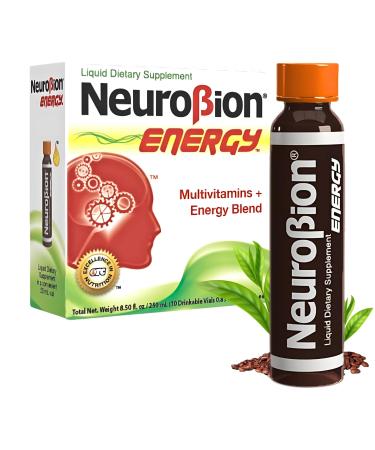 Neurobion Energy Liquid Dietary Supplement Multivitamins + Enegy Blend 10 vials x 250 ml