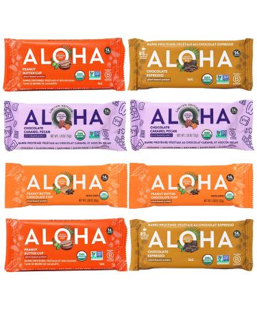 Generic Organic Protein Bar - With 4 Flavours - Peanut Butter Chocolate Chip - Peanut Butter Cup Bar - Chocolate Caramel Pecan - Chocolate Espresso - Pack of 8