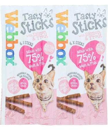 Surrey Feed Webbox Cat Tasty Sticks - Salmon and Trout (Pack of 3) - Buy Online on GoSupps.com