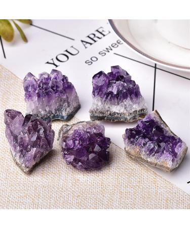 Crystal Rough 1PC Natural Amethyst Crystal Cluster Quartz Raw Crystals Stone Decoration Ornament Purple Stone Ore Gift 1PC Random Delivery - Buy Online on GoSupps.com