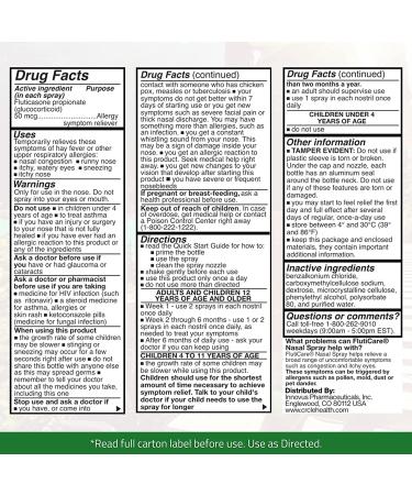 FlutiCare 120 Metered Nasal Sprays (2 Pack) - Fluticasone Propionate 50mcg - Allergy Relief from Pollen, Dust, Dander - 2 Month Supply - Buy Online on GoSupps.com