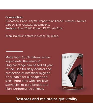 Verm-X Powder for Horses 480g - Natural Parasite Control & Gut Health | Fast International Shipping - Buy Online on GoSupps.com