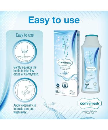 ComfyFresh Feminine Intimate Gel Wash pH Balanced Soap-Free Probiotic Hypoallergenic Formula with Paraben-Free Natural Ingredients Tea Tree Sea Buckthorn and Aloe Vera - Buy Online on GoSupps.com