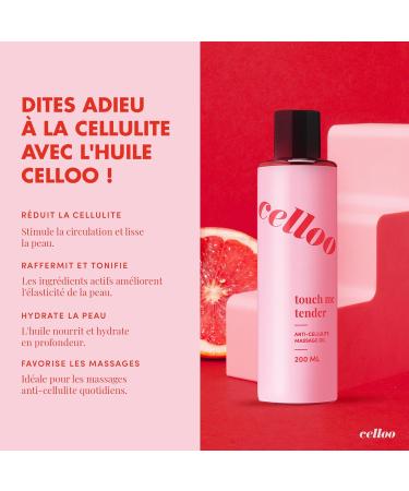 Celloo Anti-cellulite oil with natural ingredients 200 ml massage against cellulite and stretch marks with avocado oil and grape seed oil Firming and toning for the body - Buy Online on GoSupps.com