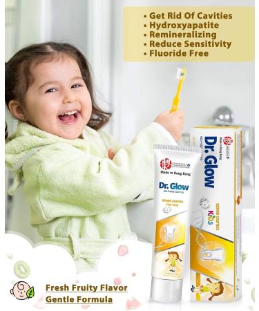 Kids Toothpaste Cavity Repair Toothpaste Hydroxyapatite Toothpaste Fluoride Free Tooth Repair Remineralizing Toddler Toothpaste Kids Enamel Repair Tooth Decay Treatment Fruit Flavor 1.76oz 1.76 Ounce (Pack of 1) - Buy Online on GoSupps.com