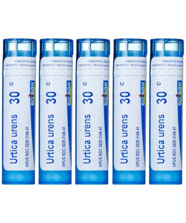 Boiron Urtica Urens 30C 5-Pack of 80 Pellet Tubes Homeopathic Medicine for Skin Rash