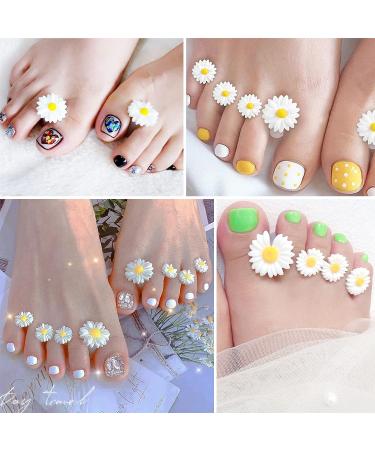 Daisy Silicone Toe Separators - 8pcs for Manicure Pedicure Nail Art DIY - White - Buy Online on GoSupps.com