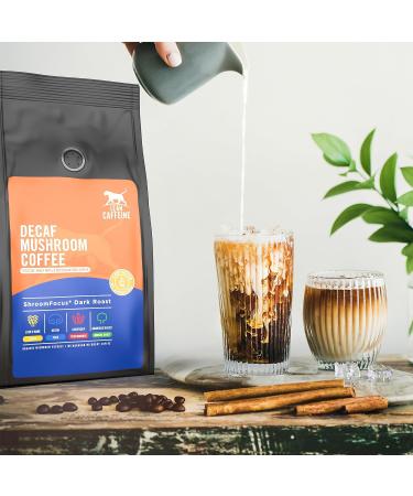 Lean Caffeine Mushroom Decaf Ground Coffee 412g | Mushroom Extract Powder | Lions Mane Reishi Mushroom Cordyceps & Agaricus Blazei Shroom Blend | Bulletproof Mycotoxin Free Coffee 412 g (Pack of 1) - Buy Online on GoSupps.com