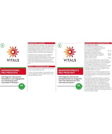 Vitals Men's Prostate Formula - 60 Capsules with Pygeum Pumpkin Seeds & Saw Palmetto | Optimal Support for Prostate Health - Buy Online on GoSupps.com