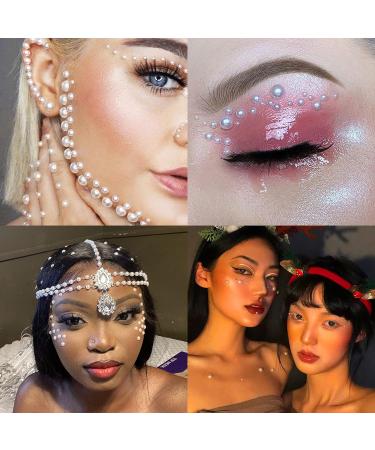 AddFavor White Pearl Rhinestone Gems Stickers - Self-Adhesive DIY Makeup & Craft Accessories - Buy Online on GoSupps.com
