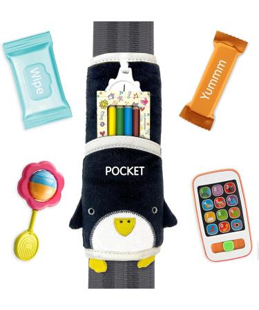 Trunki SnooziHedz Pippin Penguin Seat Belt Pads - Comfy Children's Cover for Car Seats and Prams - Black - Buy Online on GoSupps.com