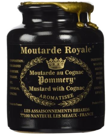 Royal Mustard Pommery Mustard with Cognac in Pottery Crock, 8.8 oz 8.8 Ounce (Pack of 1)