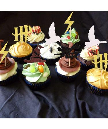 30 PCS Magical Wizard Cupcake Toppers | Harry P Inspired Cupcake Picks | HP Theme Baby Shower & Birthday Party Decorations - Buy Online on GoSupps.com