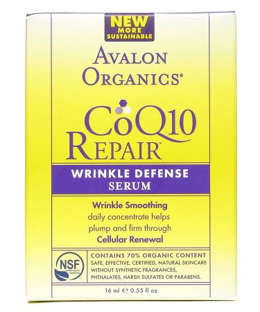 Avalon Organics CoQ10 Wrinkle Defense Serum 0.5 Ounce (Pack of 6)