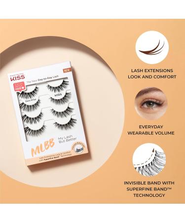 KISS My Lash But Better - 10mm False Eyelashes Contact Lens Friendly Reusable Strip Lashes Easy to Apply 1 Pair - Shop Now for International Shipping - Buy Online on GoSupps.com
