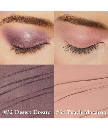 FOCALLURE 2PCS Eyeshadow Stick Set - Shimmer & Matte Cream Pencil Crayons with Blending Brush - Long Lasting, Waterproof Eye Brightener - Sweet Dream - Buy Online on GoSupps.com