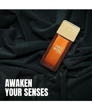 Gold Medal Sensual Woody Fragrance for Men | Long Lasting Cologne Aromatic Scent Eau de Parfum Natural Spray - Great Holiday Gift 3.4 Fl Oz/100 Ml - Buy Online on GoSupps.com