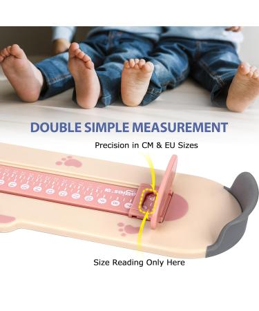 Pedimetrie Baby & Child Foot Measuring Device (Size 0-35) - Accurate Toddler Shoe Sizing Tool in Pink - Buy Online on GoSupps.com