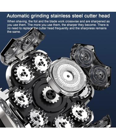 Replacement heads for electric shaver 360 degree rotation 360 degree rotation extreme speed with 9 heads Silver - Buy Online on GoSupps.com
