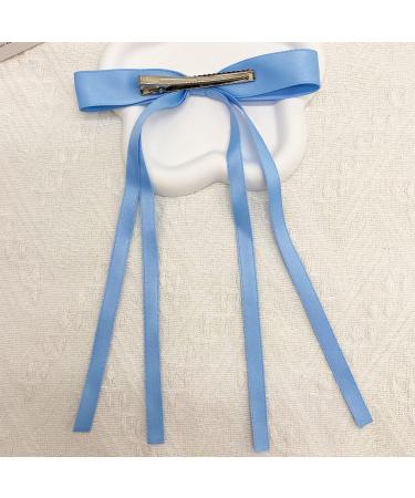 AUONY 4PCS Tassel Ribbon Hair Clips Set - Green, Black, Pink, Blue - Women and Girls Barrettes Hair Accessories - Buy Online on GoSupps.com