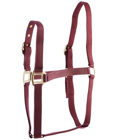 Rhinegold nylon halter coldblood / warmblood extra large burgundy