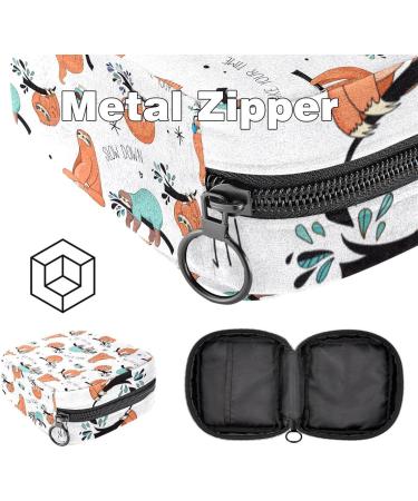 Buy Cute Sloth Menstruation Pad Bag with Zipper | Women's Tampon & Napkin Collecting Bag Perfect for Women & Girls - Buy Online on GoSupps.com