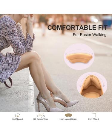 Heel Pads for Women | Heel Grips & Cushions for Pain Relief & Blister Prevention | 4 Pairs Beige - Buy Online on GoSupps.com