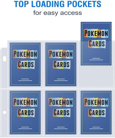 36 Pack 9 Pocket Page Protector - Sooez Trading Card Sleeves for 3 Ring Binder - Baseball, Sport, Game, and Business Card Holder - Buy Online on GoSupps.com