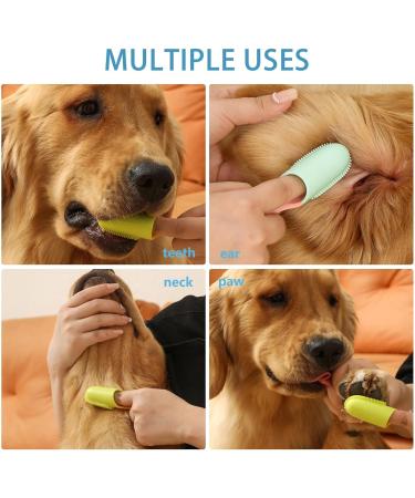 KUIING 3Pack Dog Finger Toothbrush Food Grade Silicone Cat Toothbrush Pet Toothbrush Keep Dog'S Mouth Clean and Reduce Gum Disease Teeth and Gums Care Kit for Puppy Kitten Pets - Buy Online on GoSupps.com