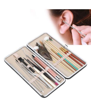 Ear Wax Removal Tool - Comfortable & Convenient Ear Scoop for Men and Women - 23 Piece Classic Black Ear Pick Set - Buy Online on GoSupps.com