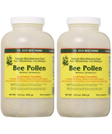 Bee Pollen - Low Moisture Whole Granulars YS Eco Bee Farms 16 oz Granular (2 Pack)