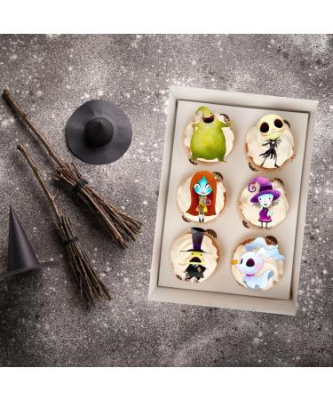 Nightmare Christmas Cupcake Toppers PRECUT Optional - Halloween Theme Edible Cake Decorations Nightmare Birthday Decorations Nightmare Cake Topper NMBC Cupcake Toppers (PRECUT Pack of 12) - Buy Online on GoSupps.com