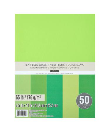 Recollections Cardstock Paper  8 1/2 X 11 in Feathered Greens - 50 Sheets