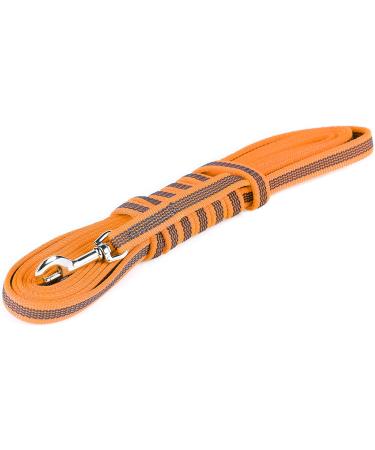 IDC Color & Gray Rubberized Leash - 14mm x 5m (No Loop) | Durable Orange-Gray Dog Leash for International Shipping - Buy Online on GoSupps.com