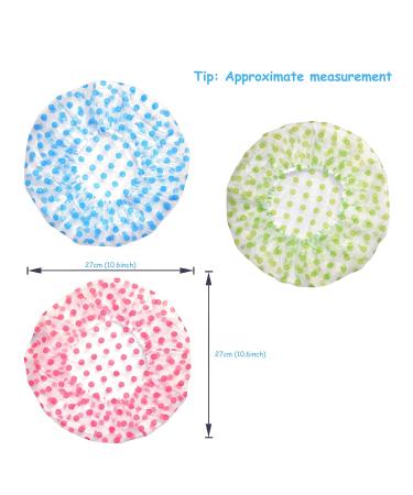 Waterproof Shower Caps 3 Pack - Reusable Plastic Hair Hats for Kids, Women, Men - Large Elastic Band for Long Hair Protection - Ideal for Spa, Salon, and Hair Mask Treatment - Buy Online on GoSupps.com