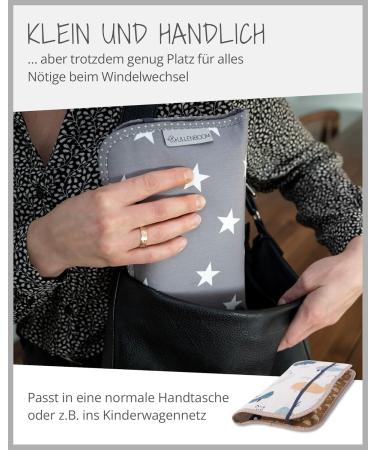 ULLENBOOM Diaper Pocket for On-The-Go - EU-Made Diaper Bag for 3 Diapers & Accessories | Casual Whale Design (18 x 27 cm) - Buy Online on GoSupps.com