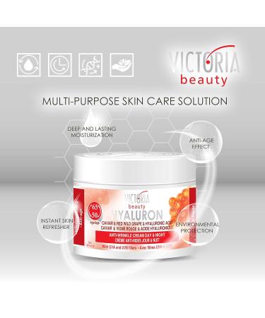 Anti-Aging Lifting Cream | Hyaluron Retinol & Caviar Moisturizer for Ages 50+ | Red-Grape Day & Night Cream (50ml - Buy Online on GoSupps.com