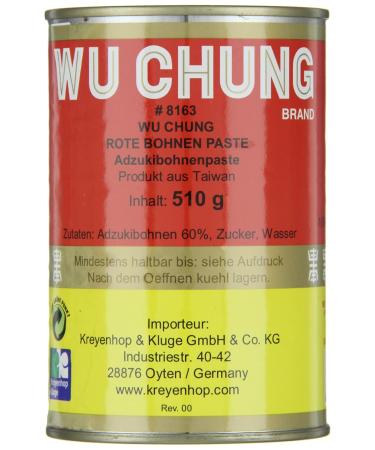 WU CHUNG Red Bean Paste - 510g | Authentic Asian Ingredient for Baking & Cooking - Buy Online for International Shipping - Buy Online on GoSupps.com