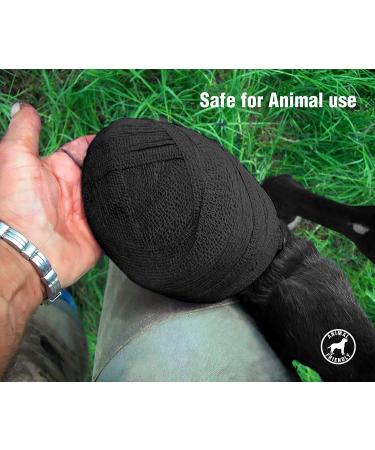 14-Pack Black Self Adhesive Bandage Wrap | 2 x 5 Yards | Breathable Cohesive Wrap for Sports Injuries | Ideal for People & Pets | Ankle, Knee, Wrist Sprains - Buy Online on GoSupps.com