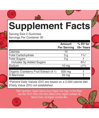 MaryRuth Organics Cranberry Gummies & Zinc Drops | USDA Organic Clean Label Project Verified | Vitamins for Urinary Tract Health & Immunity | Vegan Non-GMO No Gelatin Gluten Free - Buy Online on GoSupps.com