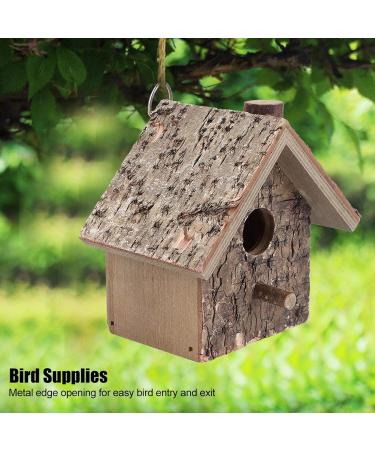 Wooden Bird Nesting Box House - Outdoor Garden Decorative Birdhouse 3.9x3.5x5.9inch - Buy Online on GoSupps.com