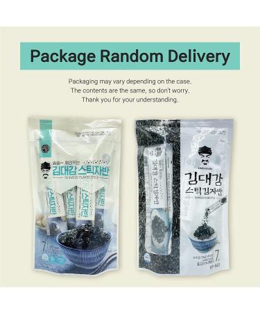 Roasted Seaweed Flakes 2 Pack - Easy Stick Type Laver Gim Snack - 0.35oz X 7 Sticks - Onigiri - 140g - Buy Online on GoSupps.com